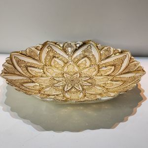 Artistic Accents 16" Beige and Gold Design Decorative Bowl, Made in Turkey